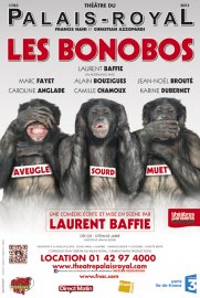 "Les Bonobos" ou comment les singeries de Laurent Baffie s'avèrent être de l'audacieux théâtre comique.