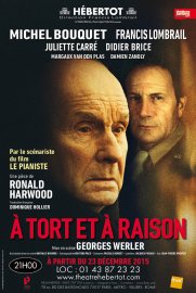 MICHEL BOUQUET REVIENT AU THEATRE avec "A TORT ou A RAISON"