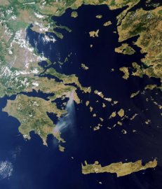 Les incendies grecs visibles depuis l'espace !