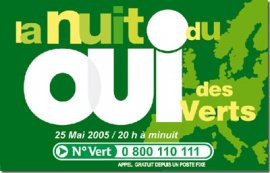 25 mai : La Nuit du "Oui" des Verts