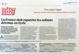 Pétition pour le retour des enfants français détenus en Syrie