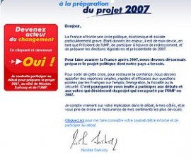 Sarkozy écrit à Derensy
