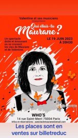 Interview Valentine pour son show 'Qui étais-tu Maurane ?"