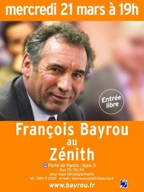 François Bayrou se produit au Zénith : Entrée libre !