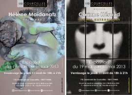 Exposition Corinne Héraud et Hélène Maïdanatz à la Galerie Courcelles Art Contemporain