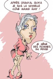 Line Renaud, la bonne marraine était en rose...