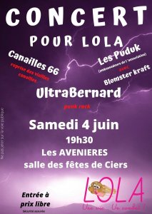 Concert pour LOLA, Une vie…Un combat