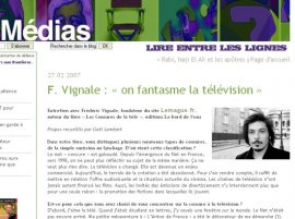 Vignale en interview dans le BLOG MEDIAS