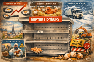 Pénurie d'oeufs dans les magasins parisiens ! que se passe-t-il ?