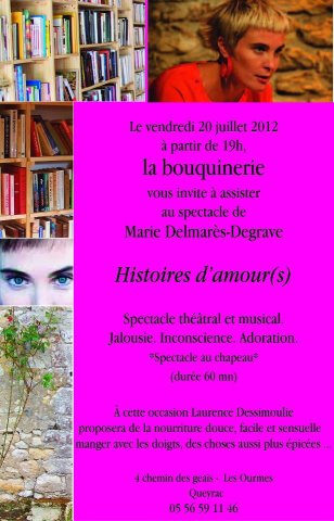 Théâtre en bouche à la bouquinerie, vendredi 20 juillet !