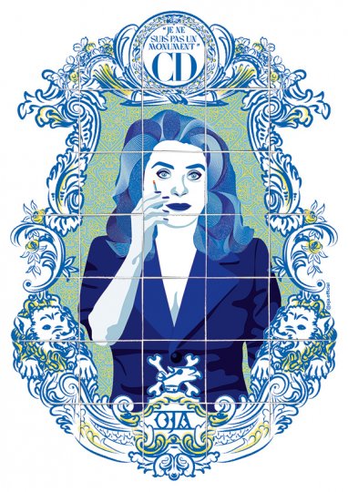 Oja et son Street art, sacralisent et désacralisent Catherine Deneuve et autres icônes (Interview) 