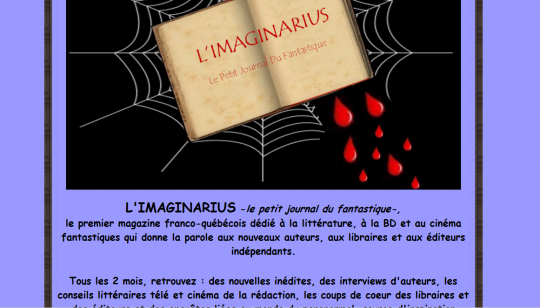 Gaëlle Dupille : L'IMAGINARIUS magazine fantastique entre deux rives francophones !