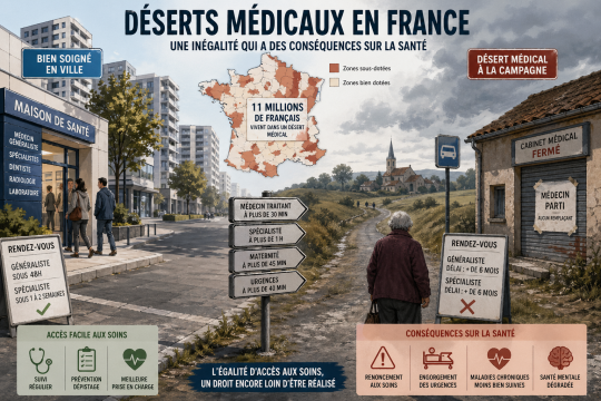 Déserts médicaux en France : la bombe sanitaire silencieuse qui fracture le pays